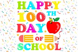 colorful school supplies and letters